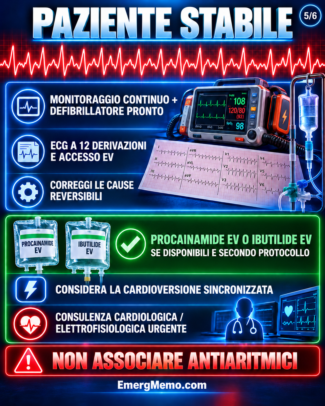 FA preeccitata nel paziente stabile, infografica 5 di 6
