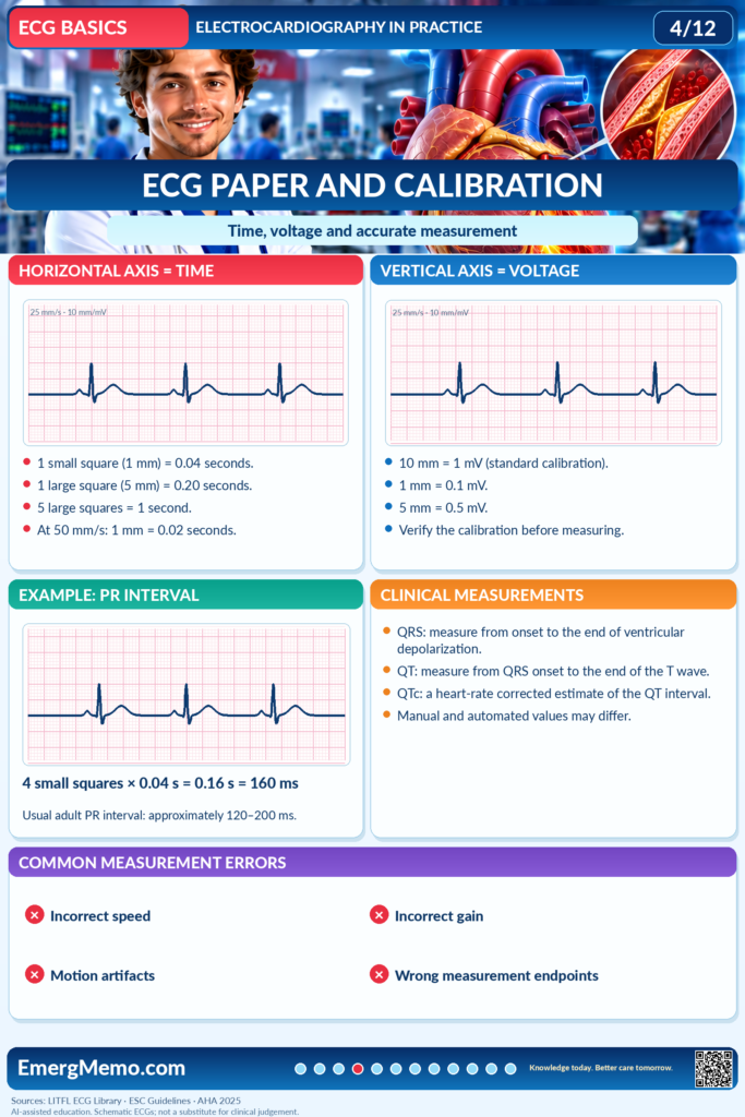 ECG BASICS – Illustrated ECG Carousel (12 Slides) ECG Basics 4/12 — ECG paper and calibration