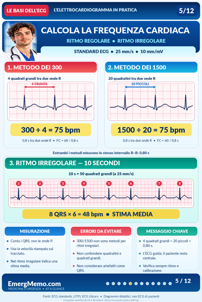 Le basi dell’ECG 5/12 — Calcolo della frequenza