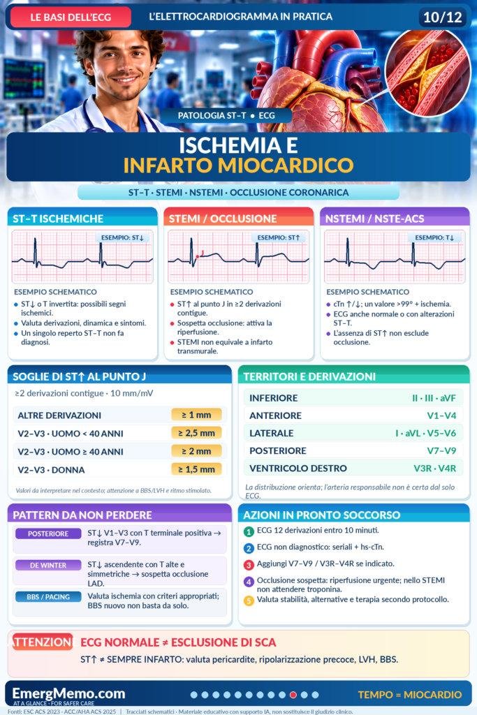 Le basi dell’ECG 10/12 — Ischemia e infarto