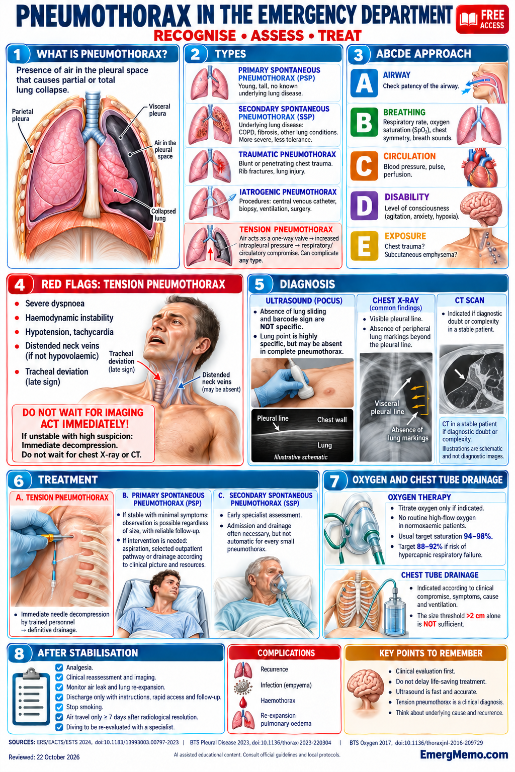 Pneumothorax in the Emergency Department — diagnosis and treatment | EmergMemo Pneumothorax in the Emergency Department — diagnosis and treatment — EmergMemo.com