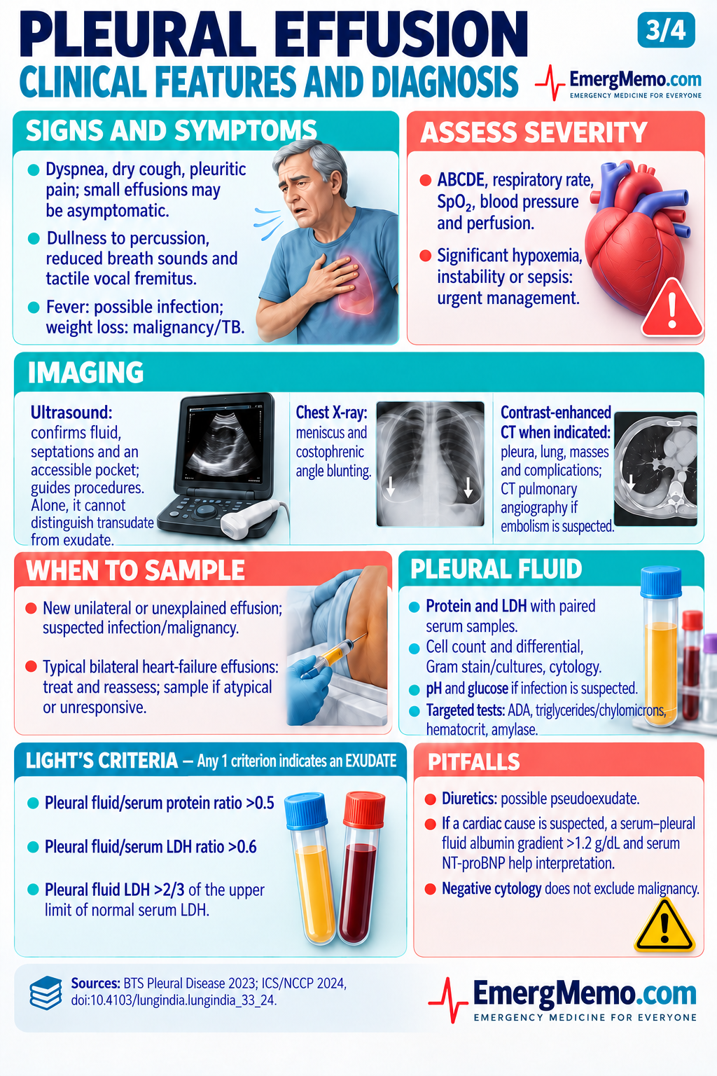 Pleural effusion — Clinical features and diagnosis