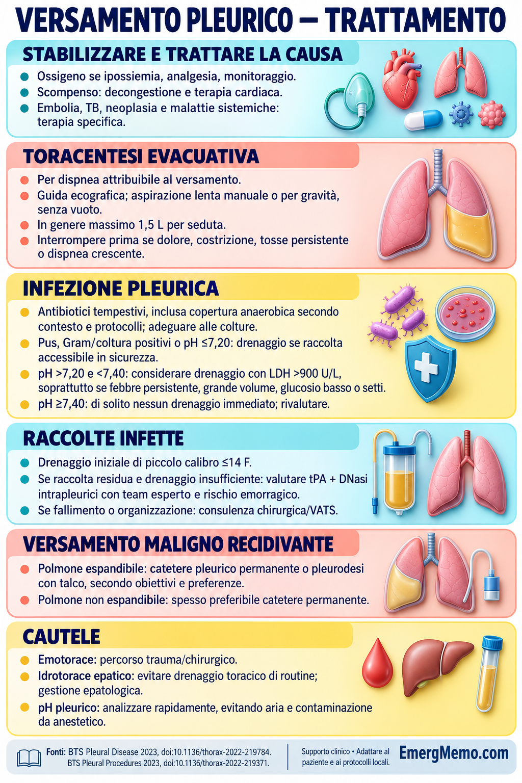 Versamento pleurico — Trattamento
