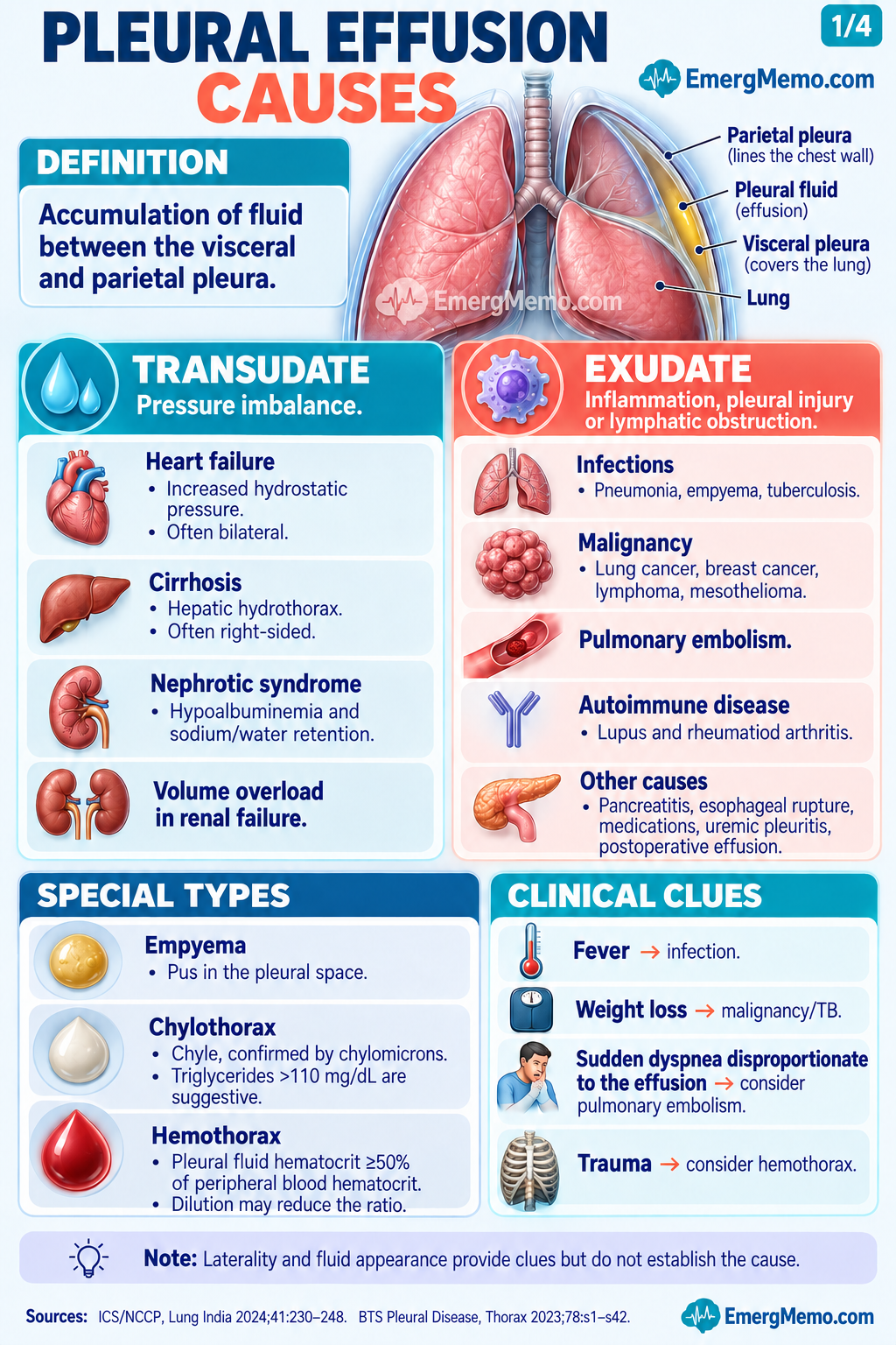 Pleural effusion — Causes